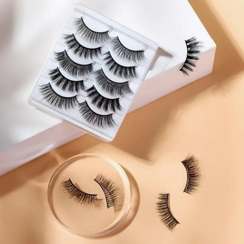 Mink Magnetic Eyelashes Waterproof Lasting Magnet Eyeliner Tweezers Handmade Repeated Use Makeup Extension False Lashes Set