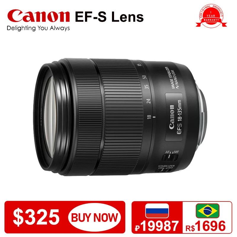 Canon EF-S 18-135mm F3.5-5.6 IS USM Canon Lens APS-C DSLR Camera Lens Shake  Correction For Canon 80D 90D 250D 7D - AliExpress