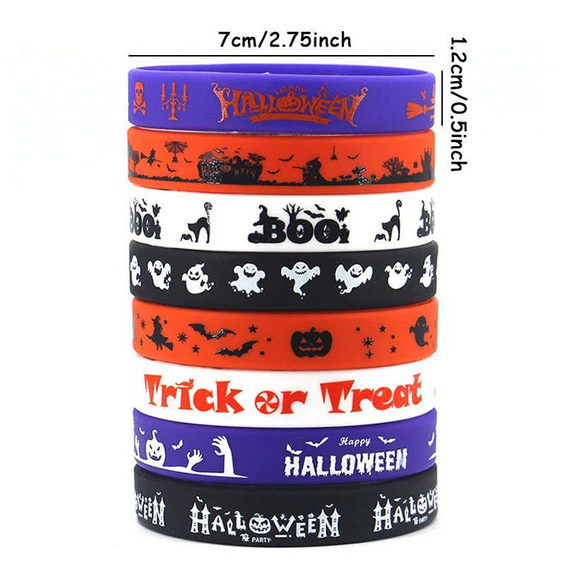 Bracciale Rigido Regolabile Halloween - Con Ciondoli Zucca, Fantasma E Ragno - Gioielli Donna