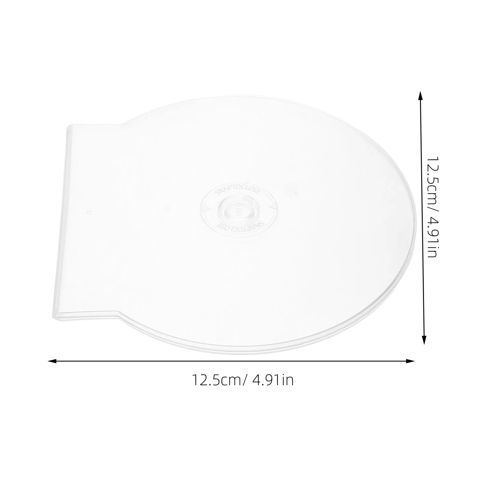 20Pcs 투명 흰색 반원형 클램쉘 Dvd 보관 케이스 Cds Dvds 디스크 조직 홈용 보호용 보석 케이스