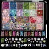 1Box Multi-Style Colorful Resin Bear Bow Flower Nail Charms Alloy Butterfly Cherry Simulated Pearl Nail Art Accessories for DIY 1