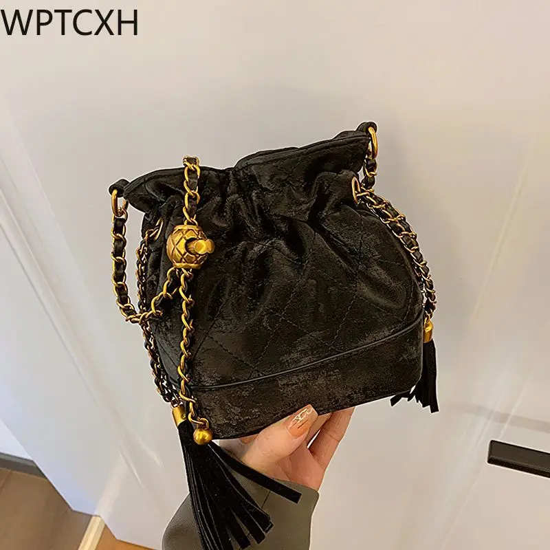 

WPTCXH Women's Single Shoulder Bag 2024 New Fashion Crossbody Mini Bucket Bag Women Handbag Large Capacity Bagpack Versatile