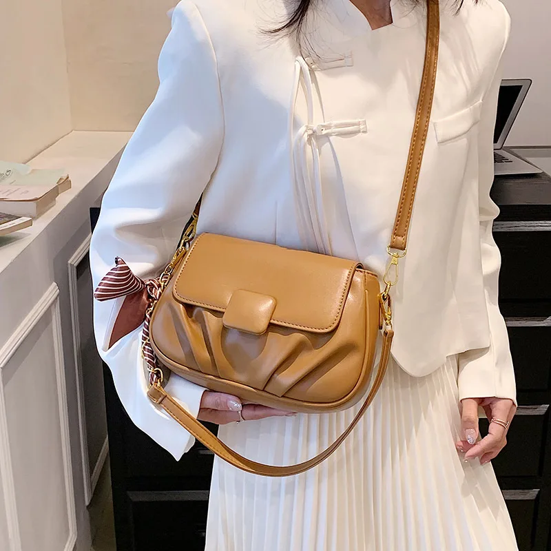 2023 Fashion Small Women's Shoulder Bag PU Leather Crossbody Bags for Women New Trend Designer Handbags Cell Phone Purse