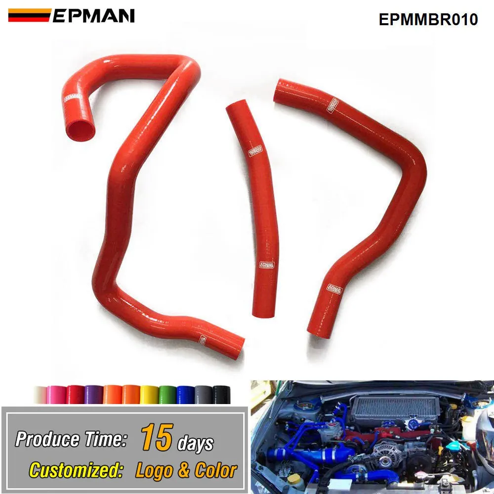 

EPMAN Racing Silicone Turbo Intercooler Radiator Hose Kit For MIT Lancer Fortis MK9 08 - 12 (3pcs) EPMMBR010