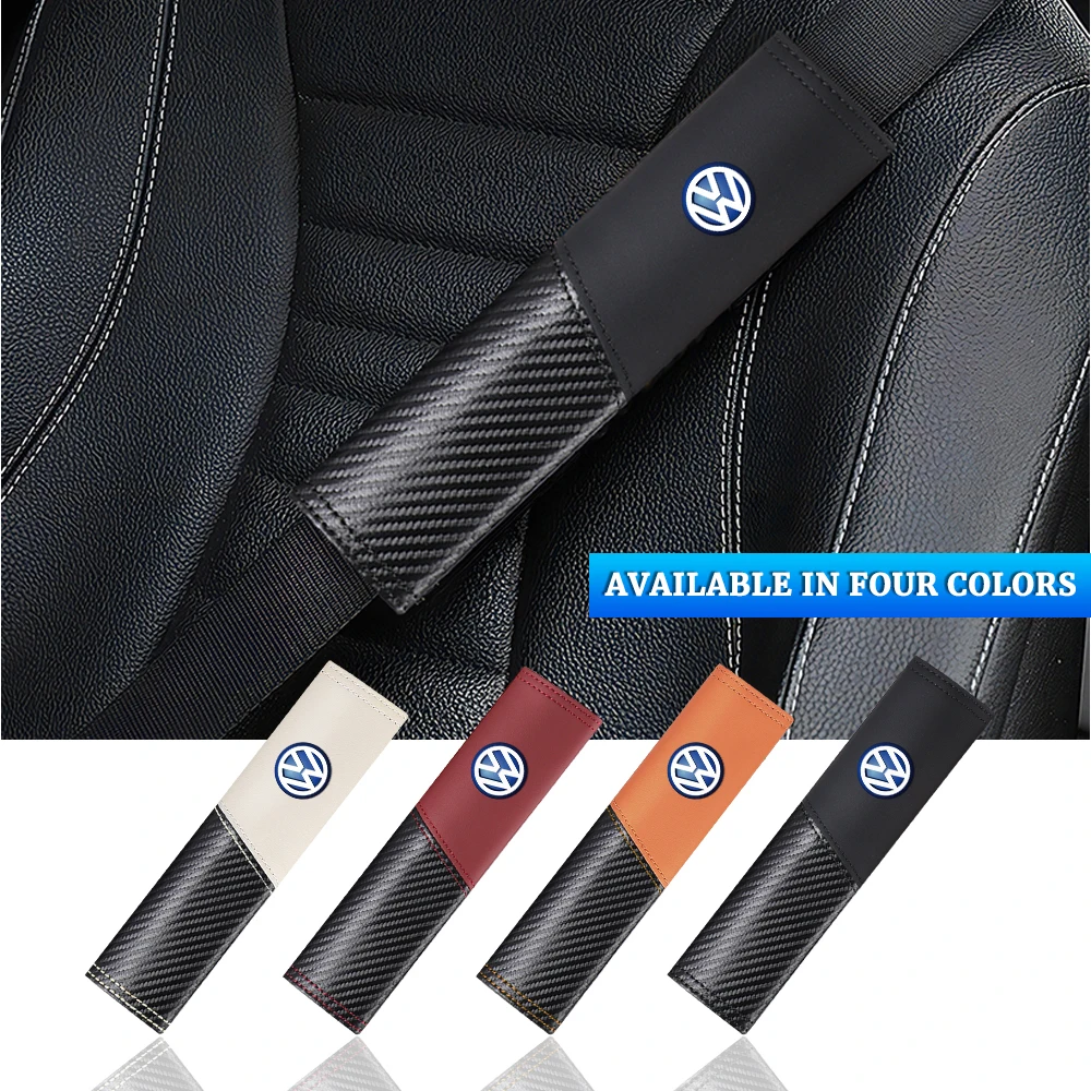 자동차 인테리어 탄소 섬유 안전벨트 어깨 패드 커버 액세서리 폭스바겐 VW 골..