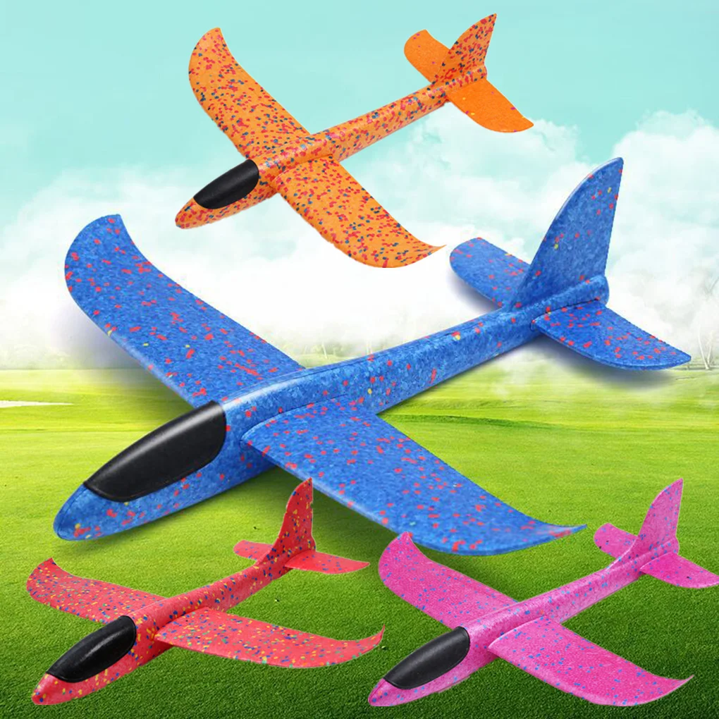 

35CM/48CM Children Hand Throw Flying Glider Planes Toys Kids Foam Aeroplane Model Children Outdoor Fun Toys Hot Whells Toy Plane