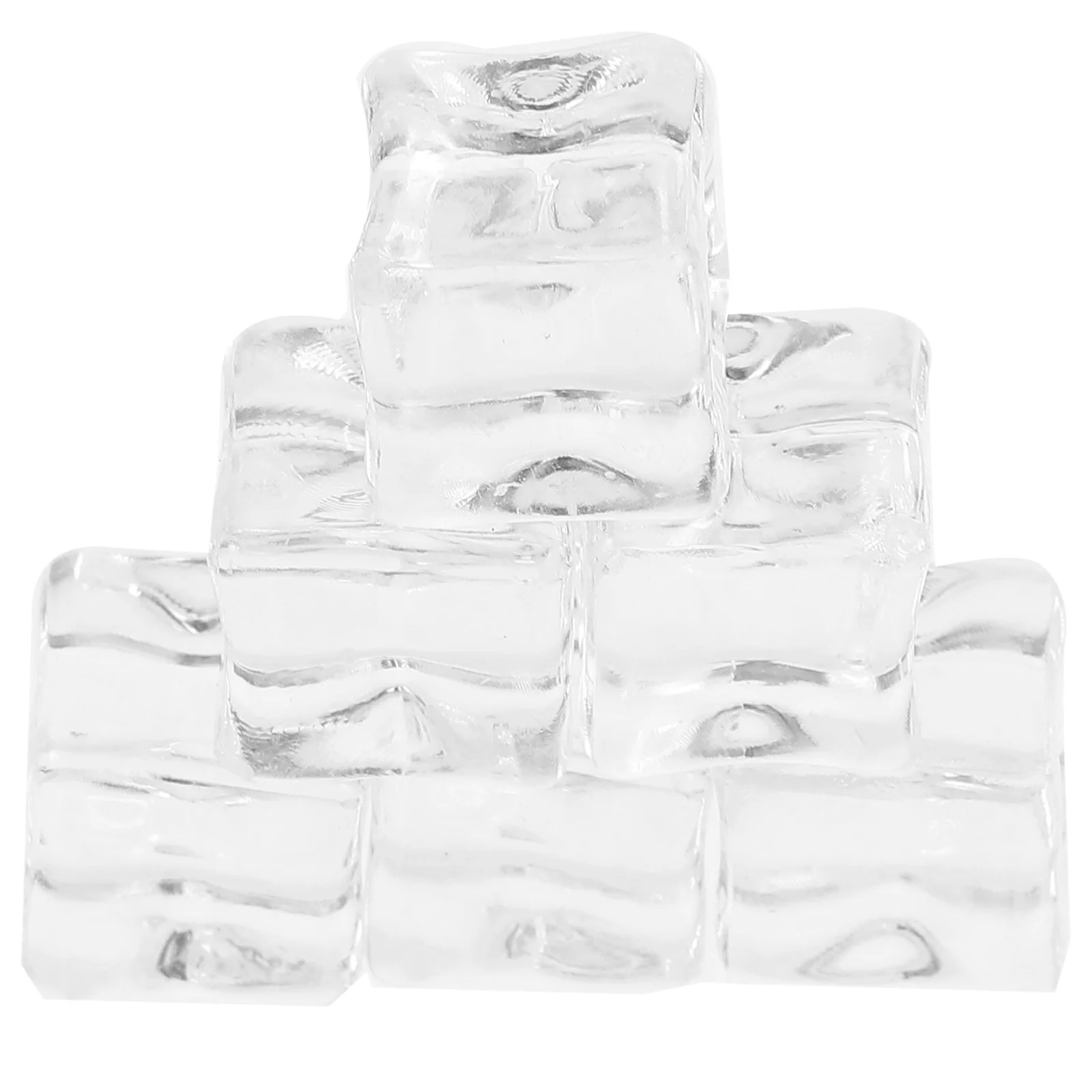 

Reusable Ice Cubes Props Washable Non-Melting Fake Ice Cubes for Cocktails