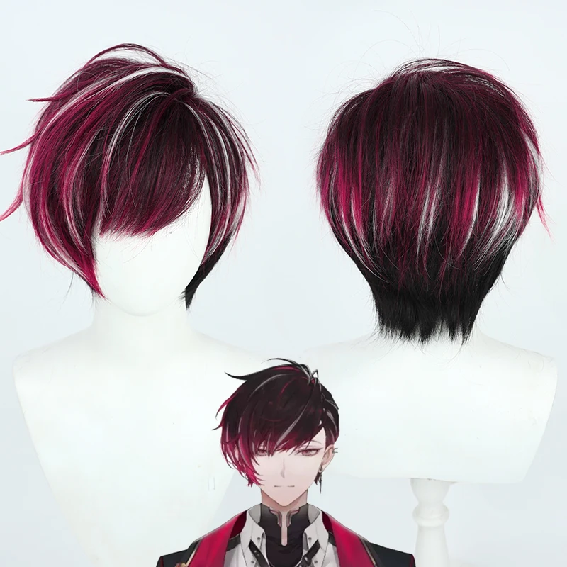 Virtual r NIJISANJI XSOLEIL Doppio Dropscythe Purple Black Cosplay  Wig