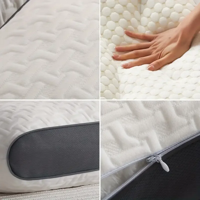 [Massage Neck Pillow] 1Pcs Soft Adjustable Ergonomic Knitted Massage Neck Pillow Orthopedic Contour Support Pillow 5