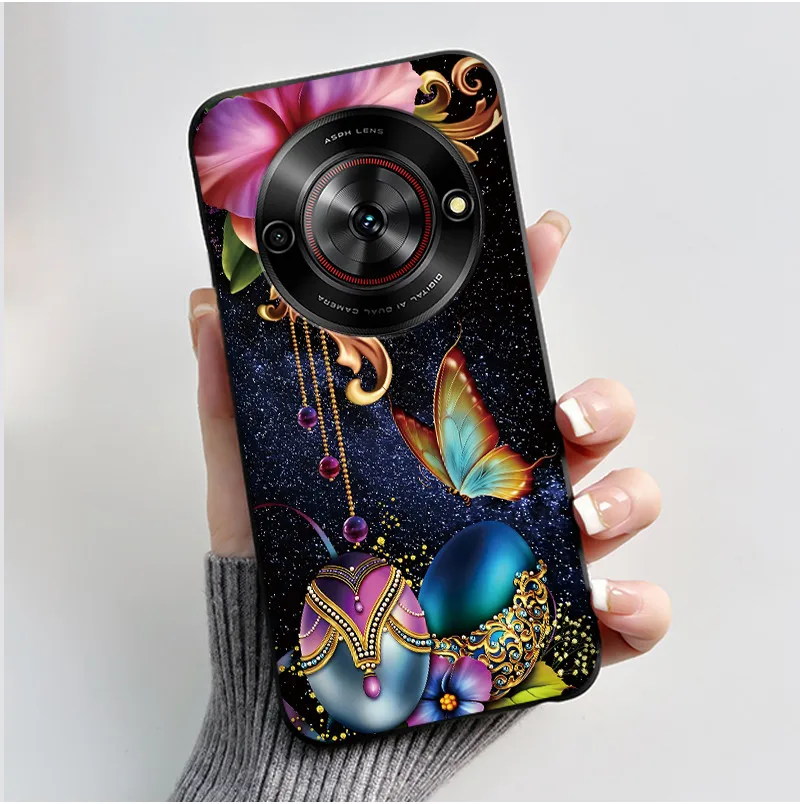 Aesthetic Cute Cat Fashion Shockproof Black Matte Soft TPU Phone Case