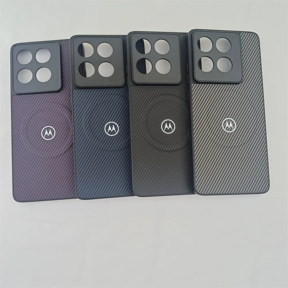 Carbon Fiber Texture Magnetic Phone Case with Wireless Charging Compatibility