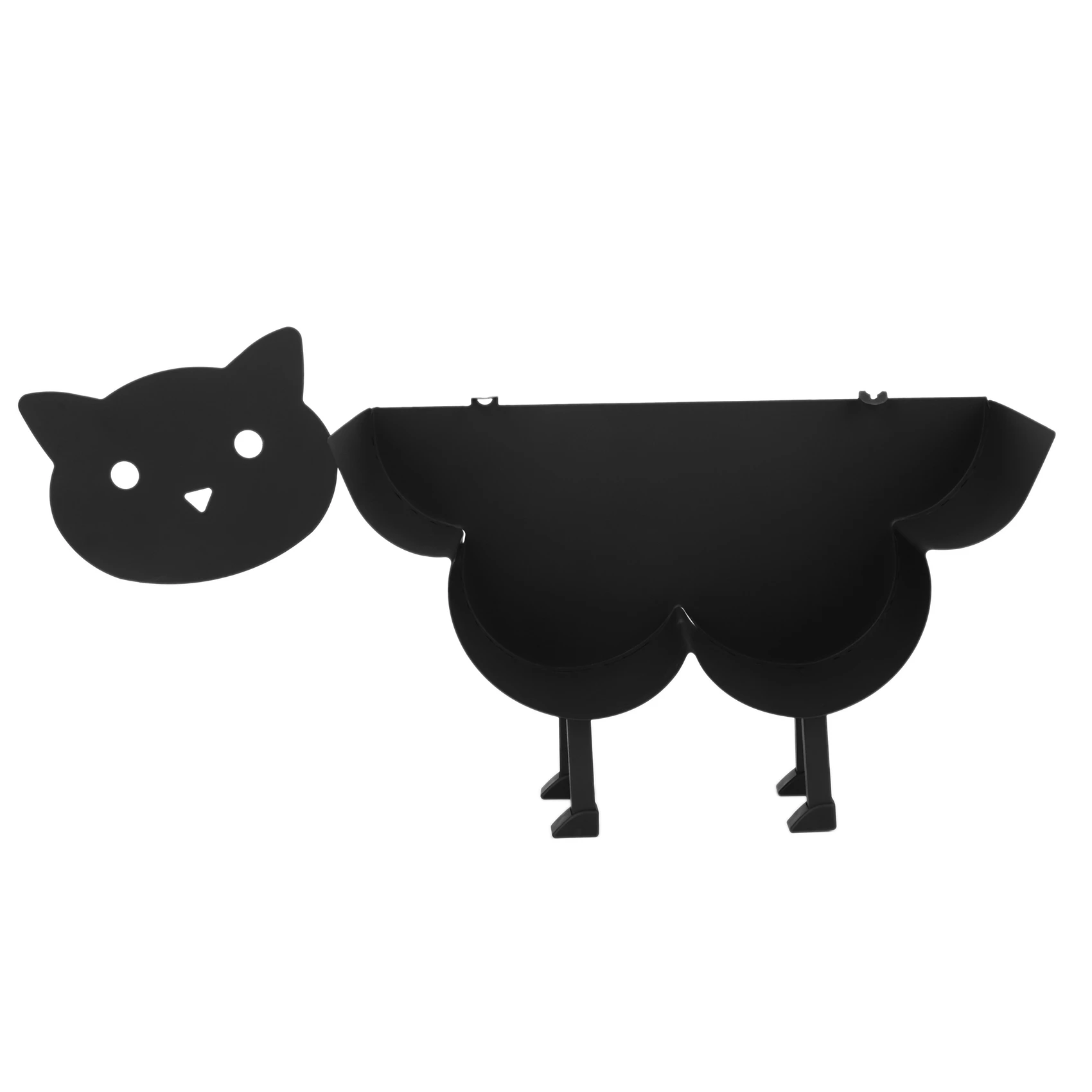 

Black Cat Toilet Roll Holder Paper Bathroom Iron Storage Free-Standing Crafts Ornaments Roll Paper Towel Holder