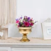 2 Pcs Pots for Plants Wrought Iron Vase Desktop Floral Tabletop Flower Vessel Retro Flowers Golden 3