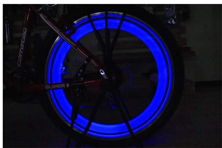Description Picture 3 of item1pc 3 Mode LED Bike Wheel Spoke Light Waterproof Bike Safety Warning Easy To Install Bicycle Accessories with Battery