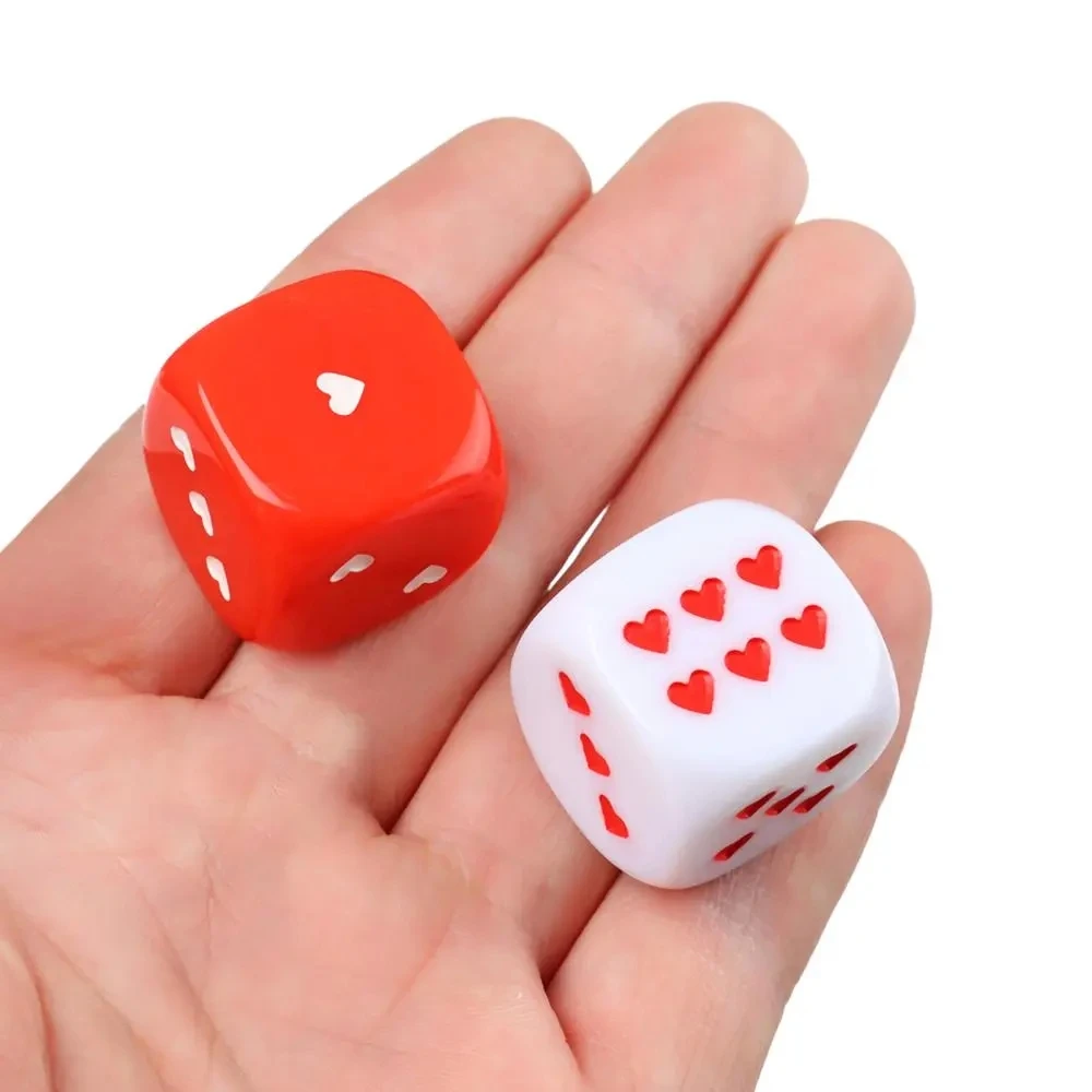 12PCS Funny Hearts Dice Poker Wedding Party Favors Drink Games Young Couple Gifts Novelty Toys Juegos De Mesas Divertidos 3