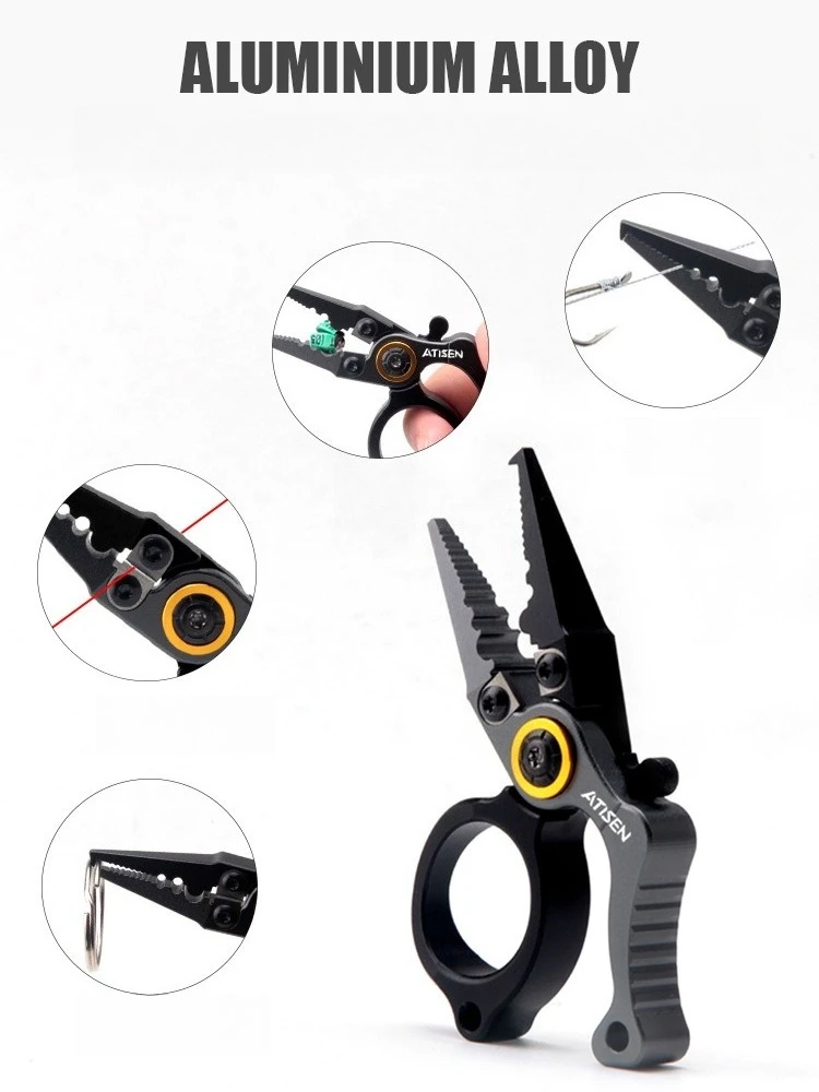 Description Picture 4 of itemMini Aluminum Alloy Fishing PliersLure Pliers RingOpeners Fishing Multitool Hook Remover Braided Pesca Fishing Line Accesorios