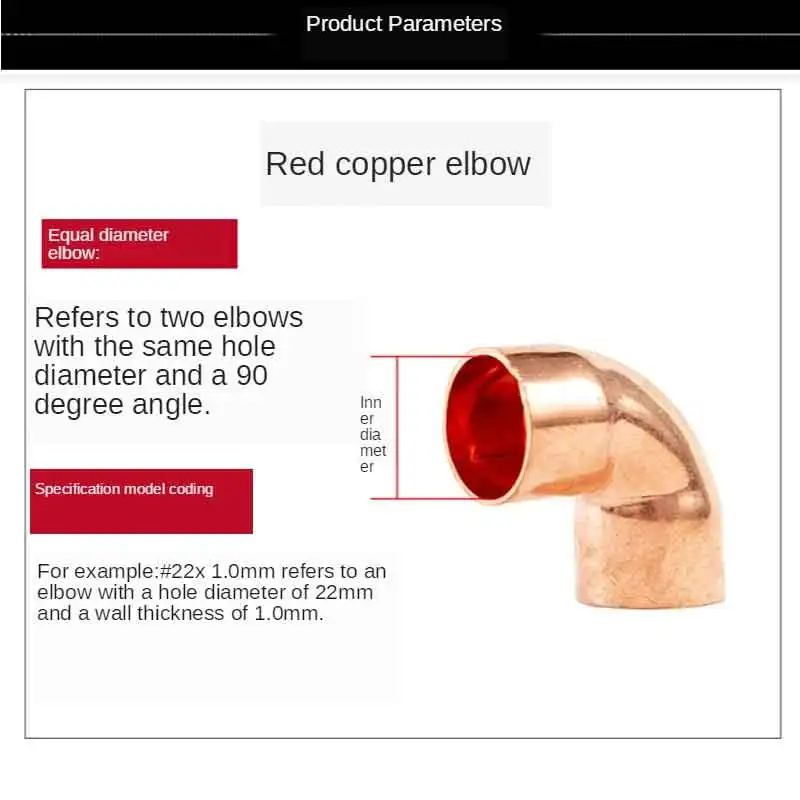 Copper Elbow Airconditioning Pipe Welding Rightangle Elbow Flared 90