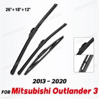 Wiper Front & Rear Wiper Blades Set For Mitsubishi Outlander MK3 2013 - 2020 Windshield Windscreen Window 26"+18"+12" 1