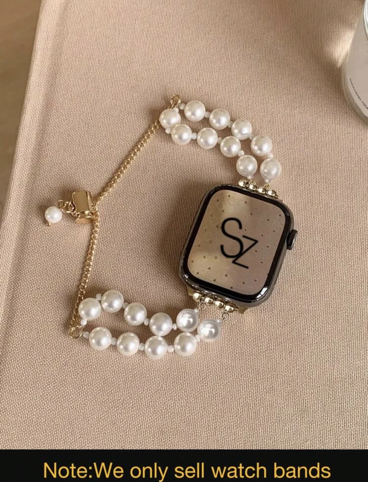 Elegant Adjustable Beaded Link Strap