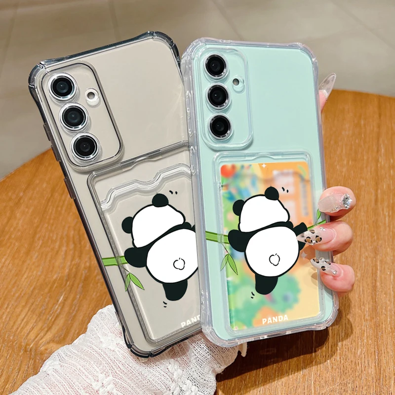 Panda Design Card Holder Phone Case Cover