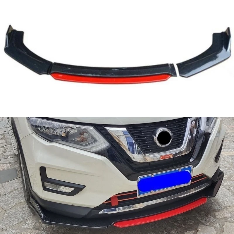 Car Front Bumper Lip Body Kit Spoiler,for Nissan X-Trail 2017-2019 2020 Front Lip Chin Spoiler Diffuser Protector,Front Bumper Lip Body Kit Spoiler Wing, Front Shovel Front Lip Protection Decora - View #7