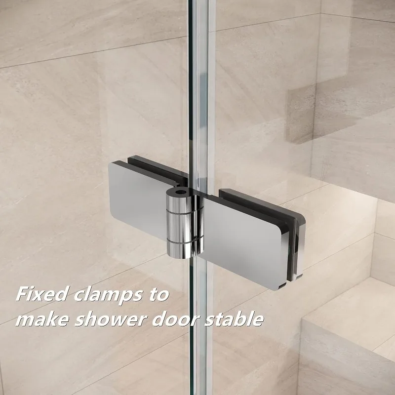 36 * 55 Inch Bathtub Shower Door,Bathroom Door with Bottom Seal,Liftable and Foldable Glass Door,Rectangular Bathtub Screen 5