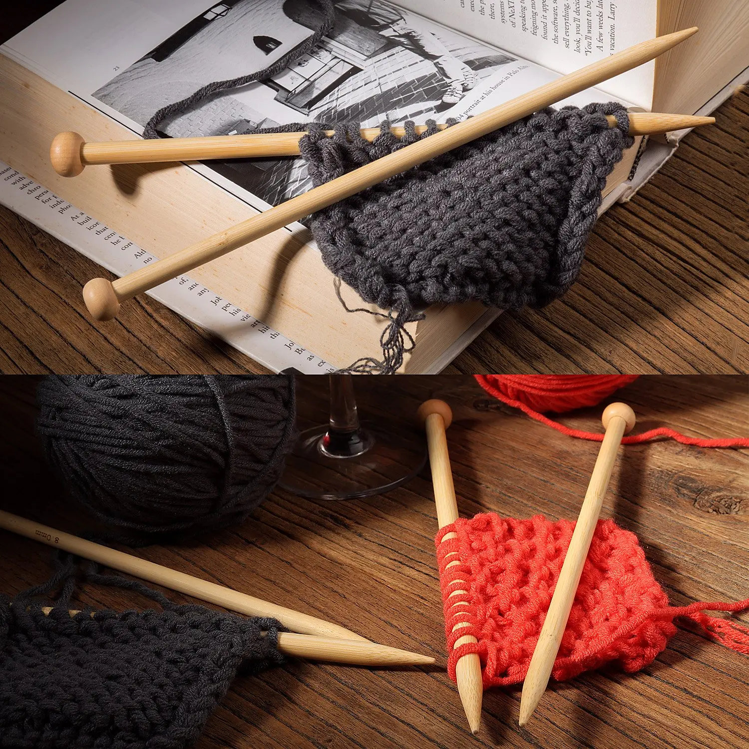 Bamboo Knitting Needles Set 4