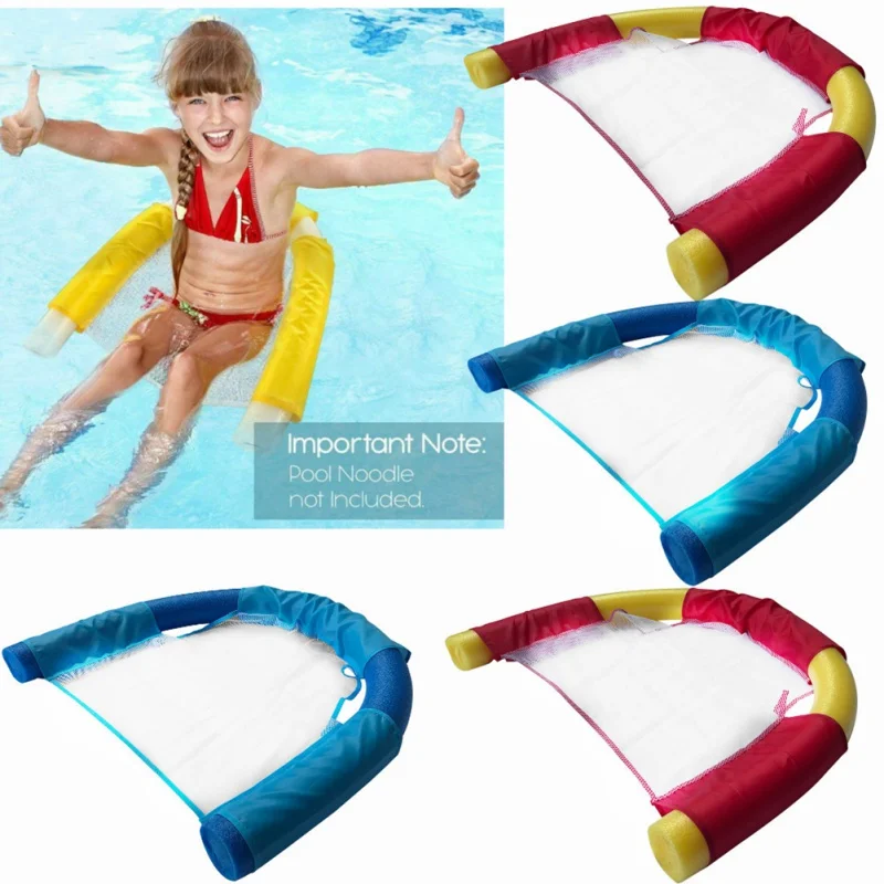 Floating Pool Water Hammock Lounger Swimming Pool Chair Swim Bed Net Cover 