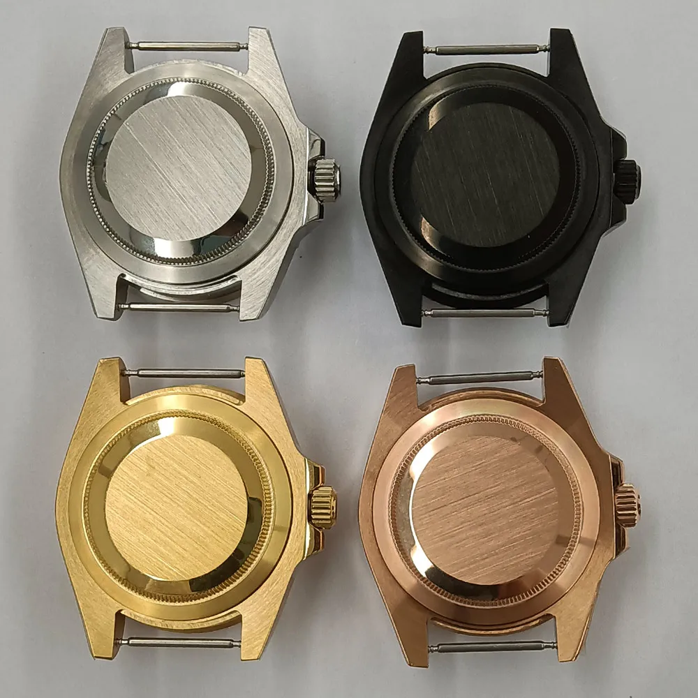 40MM Sapphire Glass GMT Bidirectional Rotation Watch Case with Accessories