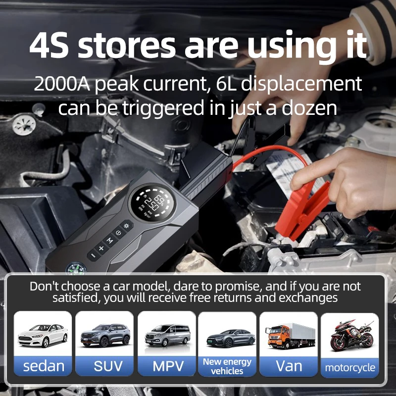 OBDIICAT-S6 Car Jump Starter Portable Car Engine Jump Starter Battery Charger 600A Auto Emergency Booster