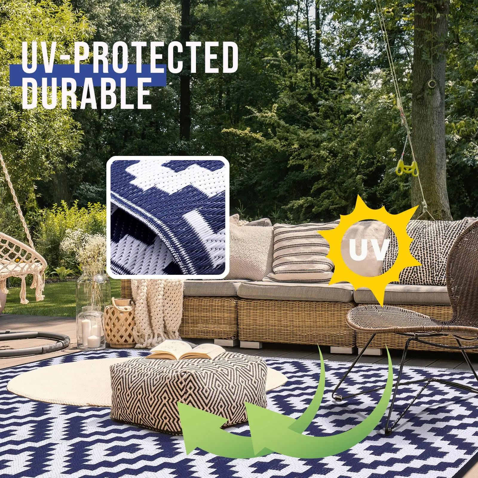 Homaxy Classic Outdoor Plastic Straw Patio Blankets Indoor Waterproof Carpets For Deck Backyard Family Picnic Balcony Rugs 4
