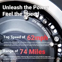 Trottinette électrique intelligente NFC en alliage d'aluminium améliorée, 72V 50A 10000W, pneus tout-terrain/urbains de 14 pouces, vitesse 120 km/h 4