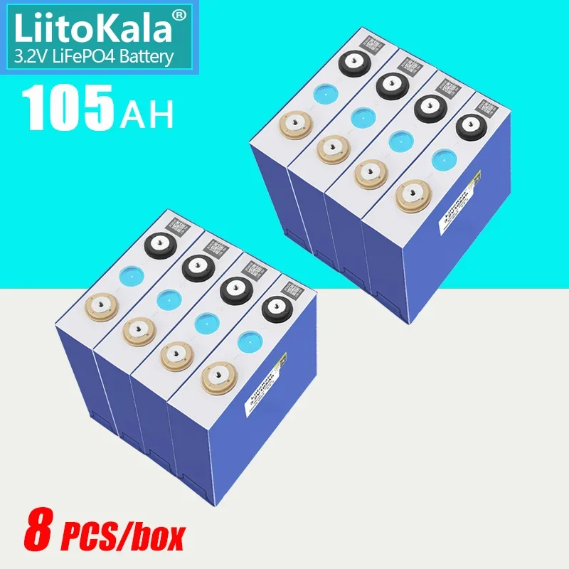 

8 шт., аккумуляторные батареи LiitoKala, 3,2 в, Ач, Ач, lifepo4, 12 В, 24 В, 48 В