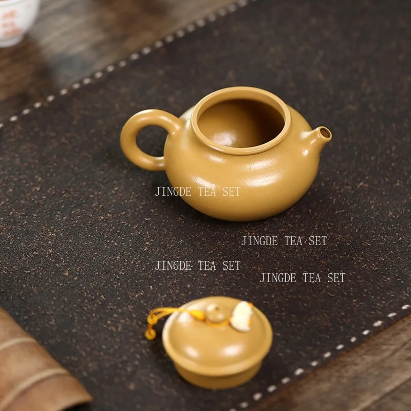 120ml Chinese Yixing Purple Clay Teapot Handmade Teapot Made of Gold and Vermilion Clay Household Teapot Tea Set Accessories