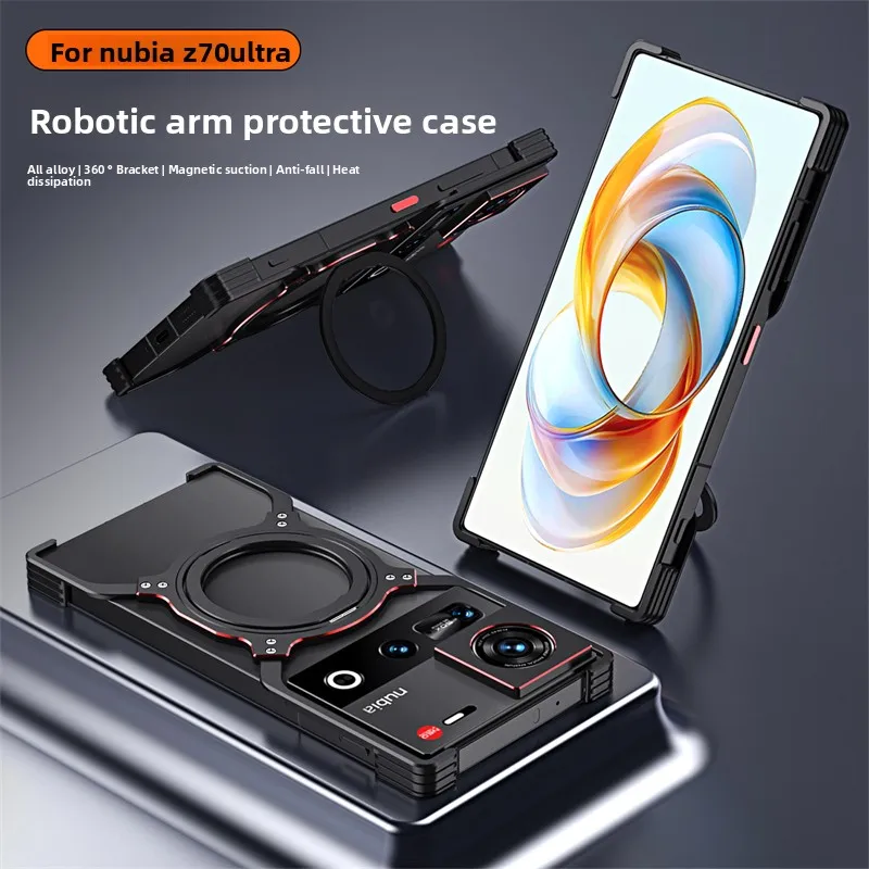 Magnetic Ring Aluminum Alloy Shockproof Bumper Case