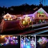 32m/22/12/7m Solar Led Light Outdoor Festoon Lamp Garden Outdoor Fairy Garland String Christmas Decor Lighting Strip Waterproof 2