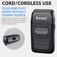 Kemei Rechargeable Cordless Shaver for Men Twin Blade Reciprocating Beard Razor Face Care Multifunction Strong Trimmer KM-1102 6