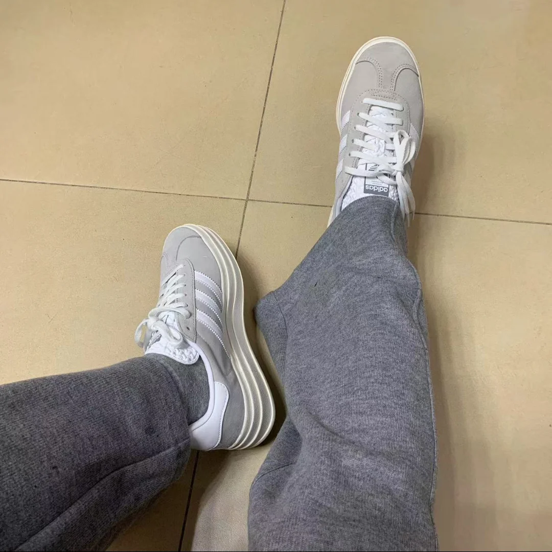 Adidas new listing Gazelle Bold low-top plate shoes wear-resistant non-slip women's casual shoes
