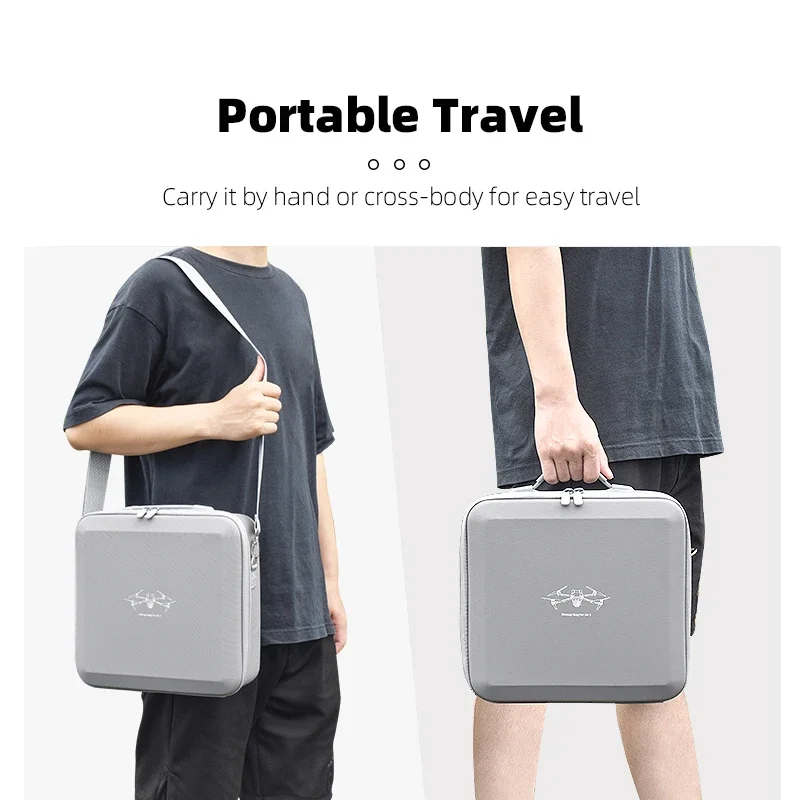 Drone Accessories Drone Storage Case BRDRC Storage Bag for DJI AIR 3, PU Hard Shell Case, Portable Carrying Box for DJI RC 2 Remote Controller Accessory