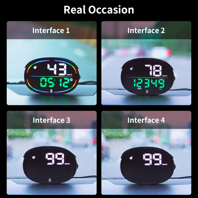 KWHUD HUD Head-up Display GPS Digital Speedometer for Car Motorcycle Gauge Odometer Clock Speed Alarm Auto Car Electronic Device - Image 3