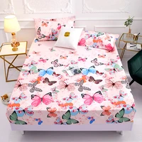 1 piece of bed sheet for bedroom 100%Polyeste Elastic Band Around bedding Fitted Sheet Only (excluding pillowcases) 1