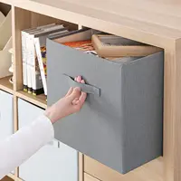 4 PCS Cube Storage Boxes 38*33*33cm Foldable Fabric with Handles Collapsible for Home Office Nursery Organiser - Clothes Basket 1
