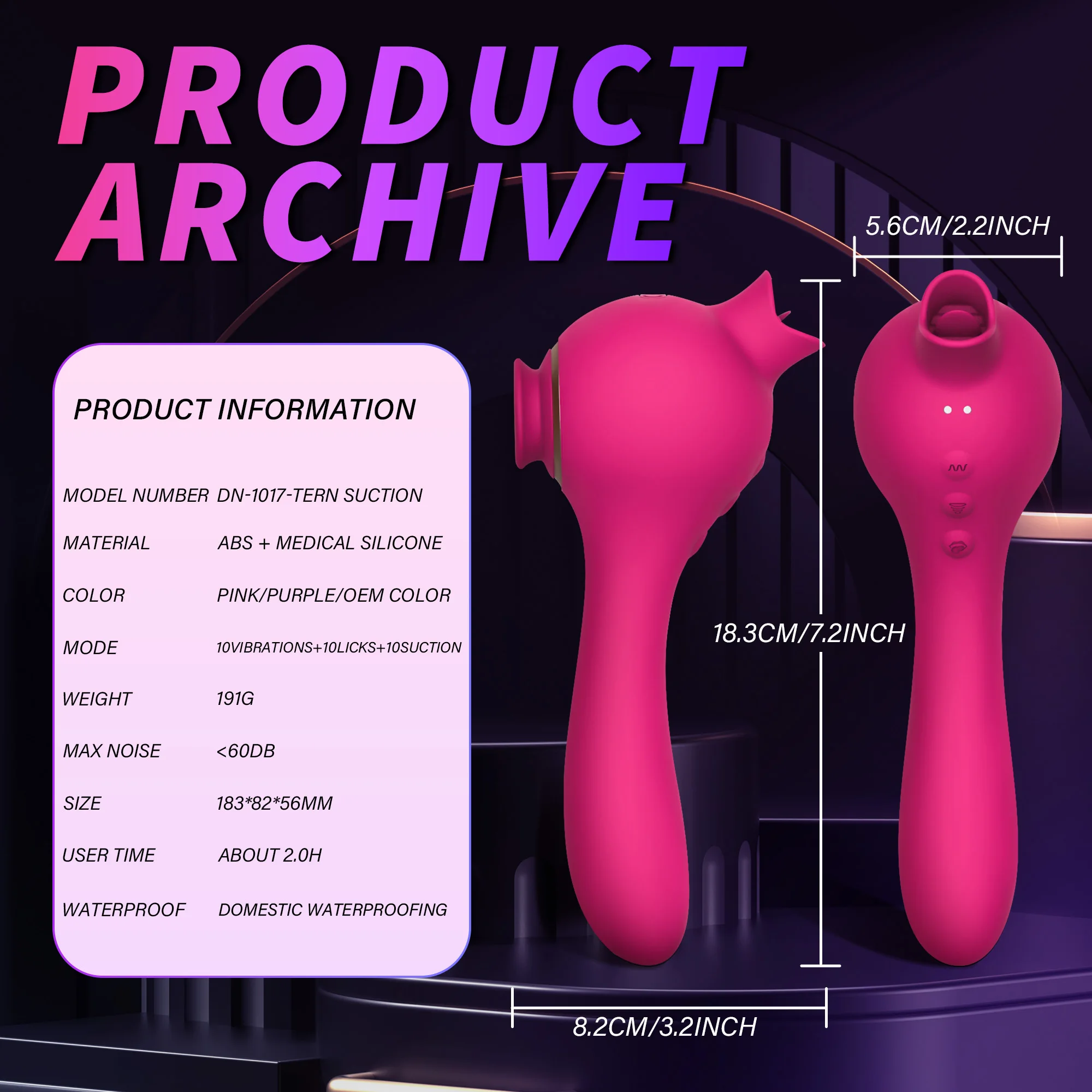 3-in-1 Saugvibrator Mit Zungenstimulation Für Damen 10 Modi_voghion.com