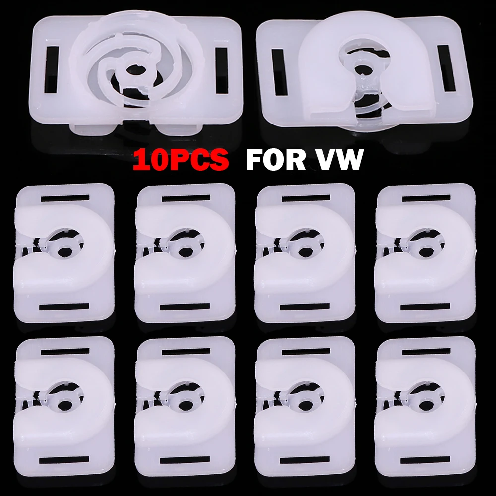 10 Pack Audi Interior Pillar Trim Clips - Silver Metal, Fits A3, A4, A5, A6, Q5, TT Models