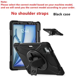 Heavy Duty Shockproof Kids Tablet Case - Durable Protective Cover for Pro 11 - inch M4 2024 (Black No Straps)