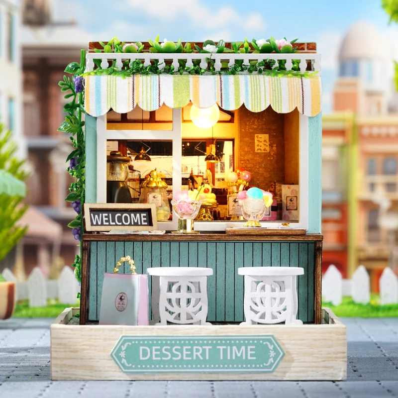 Doll House Kit Miniature DIY With Furniture for Home Decor