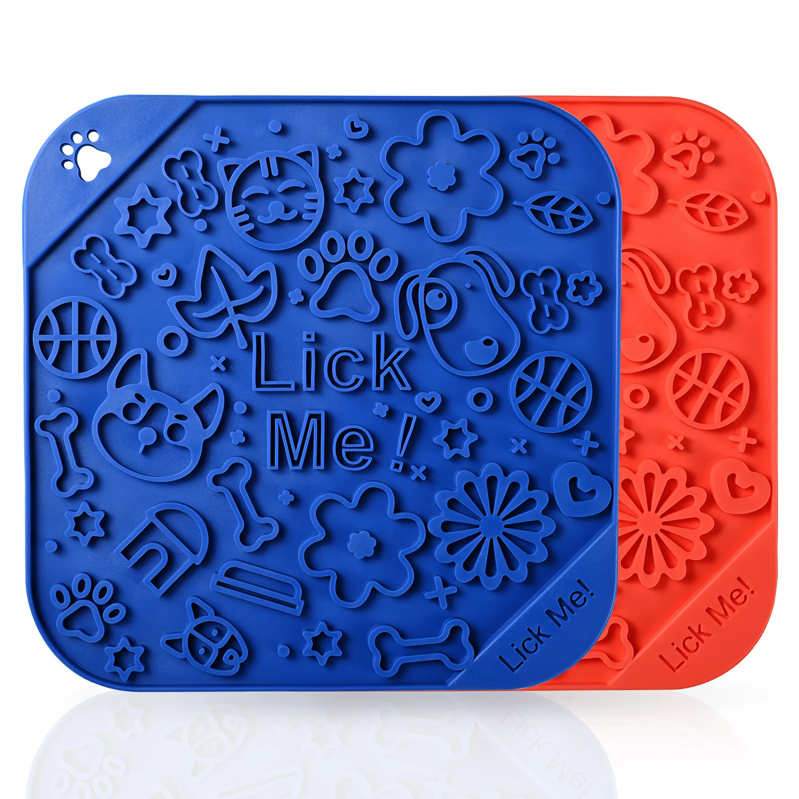 

Pet Dogs Slow Food Licking Mat with Suction Cup Silicone Dog Slow Food Bowls Dispenser Lick Pad 2023 New