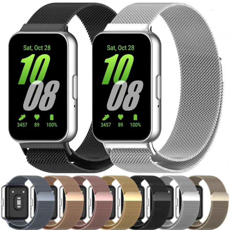 Milanese Magnetic Loop Metal Bracelet Wristband in Silver