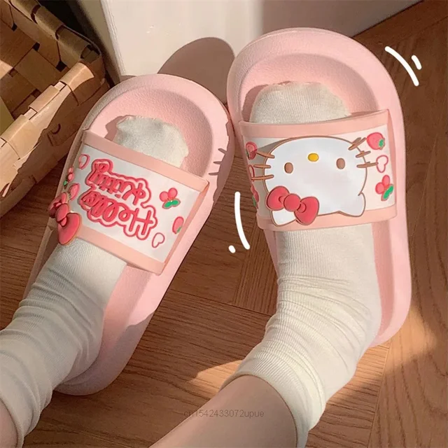 Sanrio New Slippers Hello Kitty Soft Cute Shoes