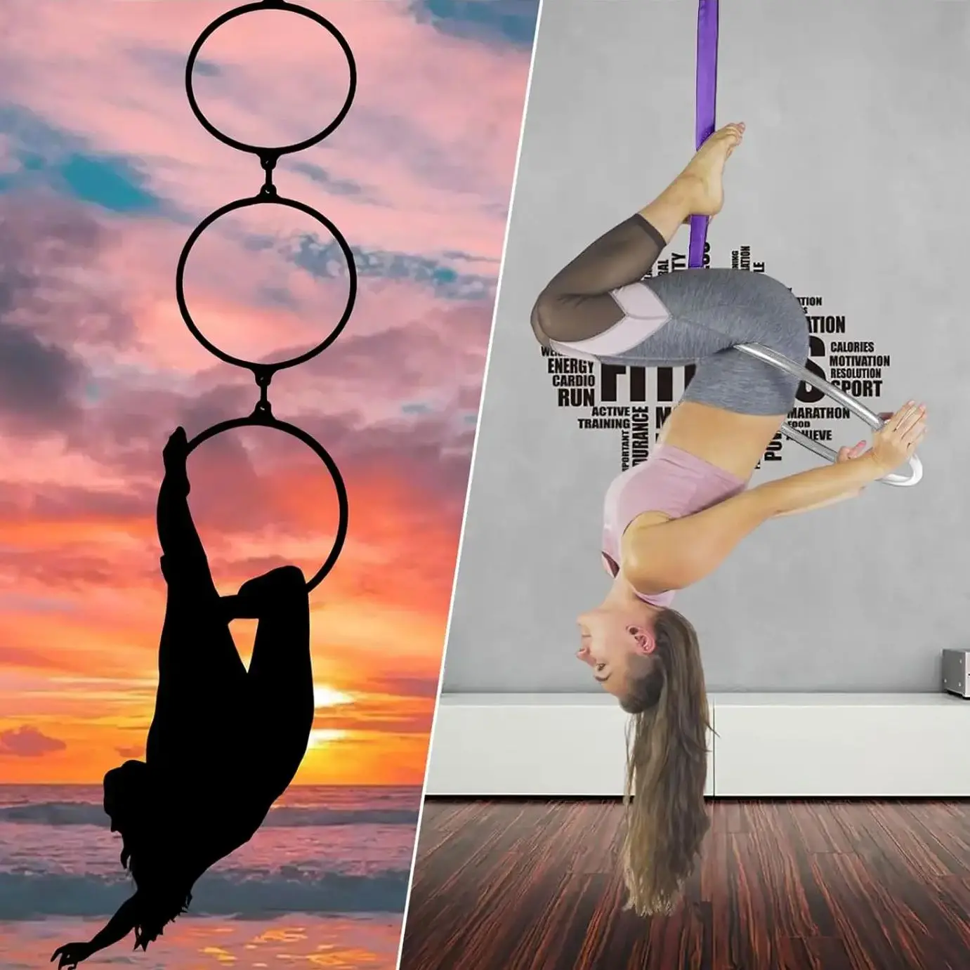 Aerial Straps Single Point Aerial Dance Hammock With Rigging